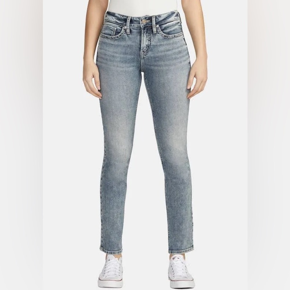 Silver Jeans Co Women's Suki Mid Rise Straight Jeans size 32
